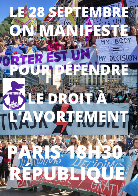Le 28 septembre, manifestons partout pour défendre le droit à&nbsp;l’avortement