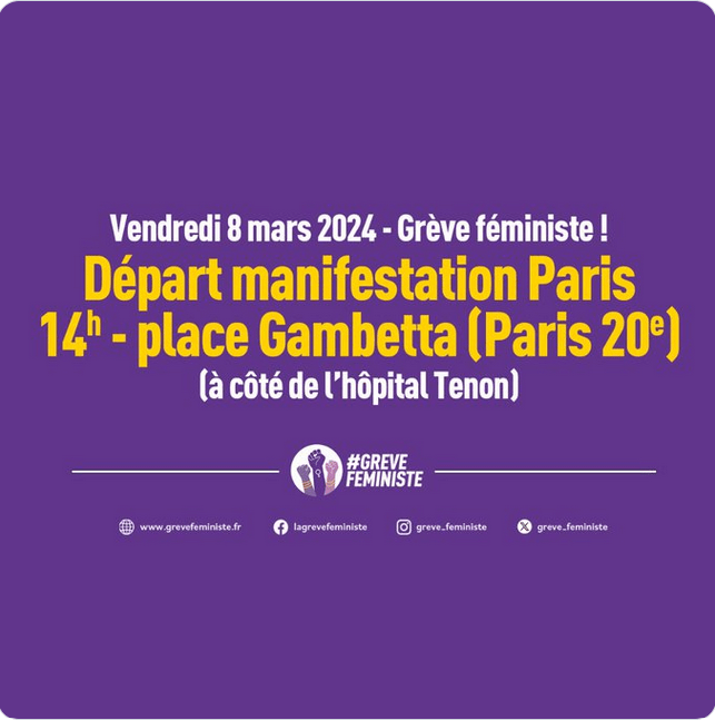 Manifestation 8 mars à&nbsp;Paris