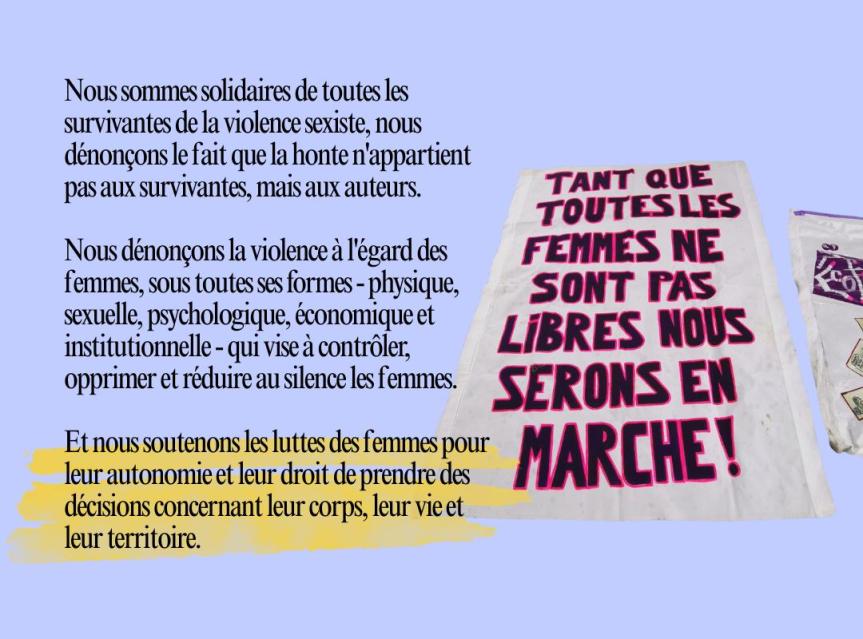 📢 Pour mettre fin à la violence contre les femmes : Défense de nos vies, de nos sexualités et de nos&nbsp;autonomies